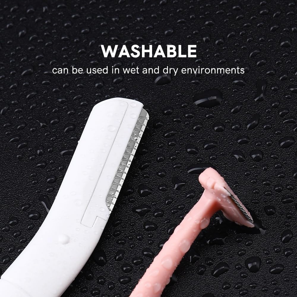 Skiennix Eyebrow Razors Set - Japanese Blades for Exfoliating Peach Fuzz | Small Face Razors for Men & Women