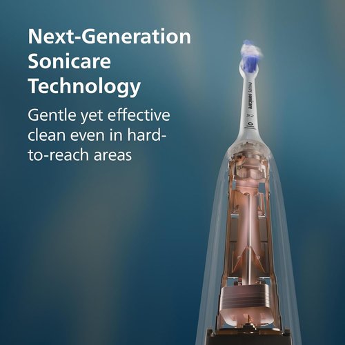 Philips Sonicare 5900 Series Electric Toothbrush - Advanced Sonic Technology, Pressure Sensor, 6 Modes, Navy Blue | Model HX7133/02