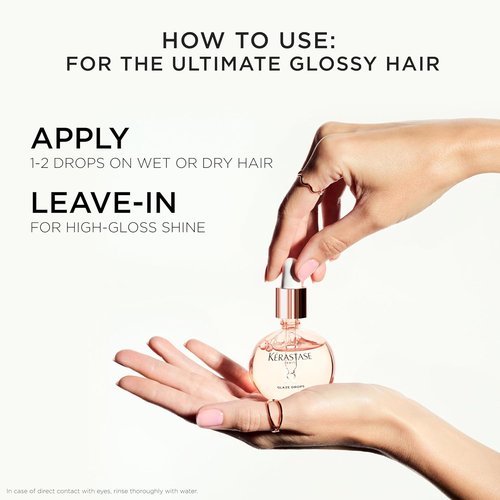 Kerastase Gloss Absolu Glaze Drops | Anti-Frizz Hair Oil for Glossy, Hydrated Hair