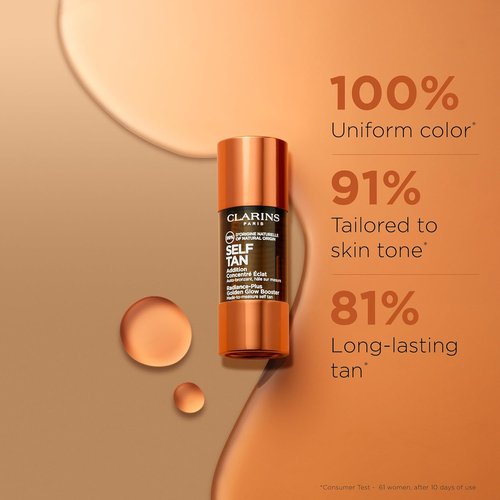 Clarins Self Tanning Face Booster - Natural, Buildable Tanning Drops for Moisturizer | 0.5 Oz