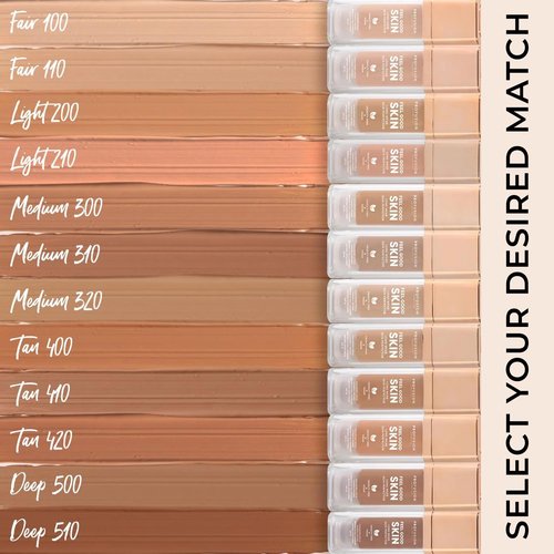 Profusion Cosmetics Feel Good Skin Foundation - Radiant Satin Finish, Buildable Coverage & SPF 15 (Medium 320)