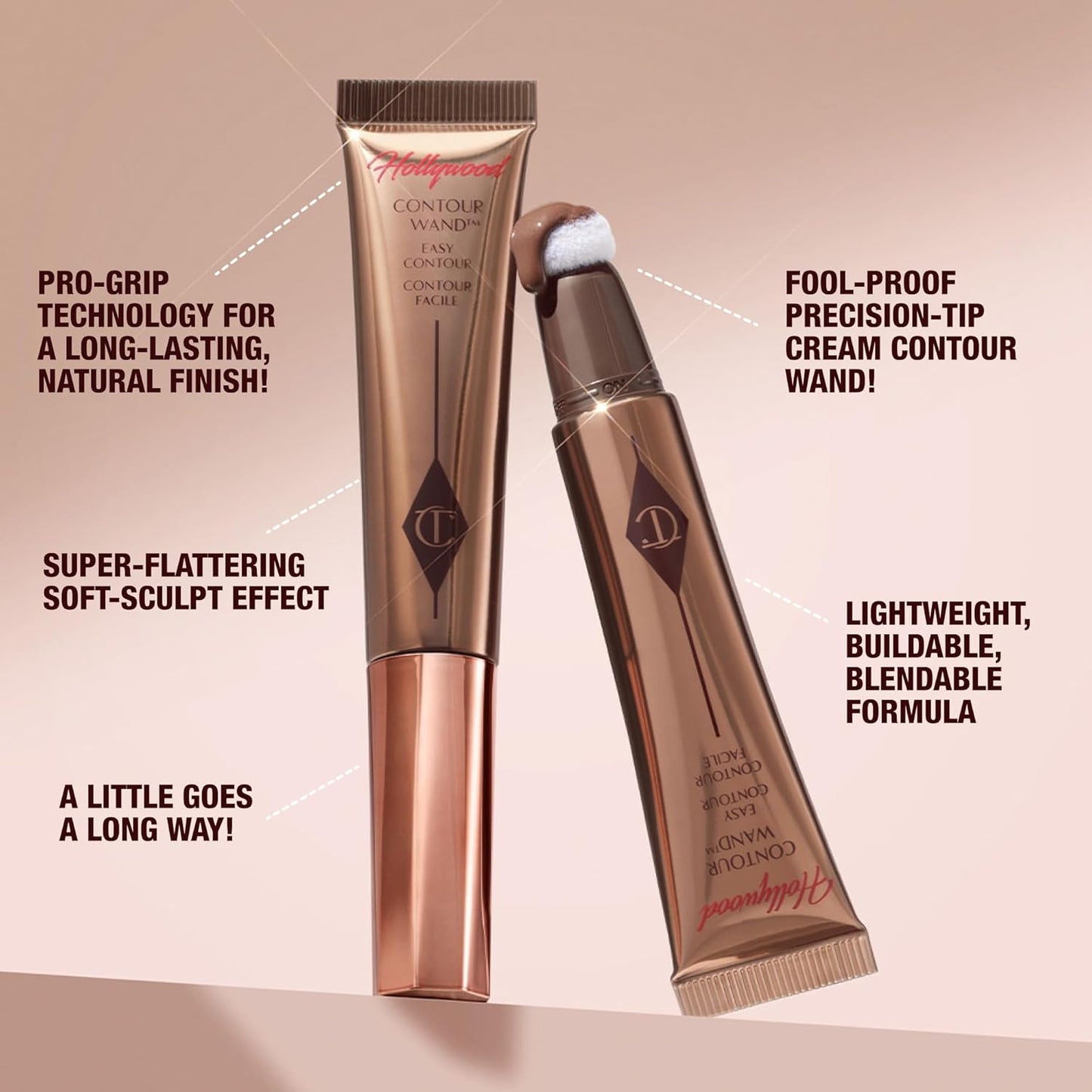 Charlotte Tilbury Hollywood Liquid Contour Wand - Easy Contour Stick & Bronzer for Natural Sculpting