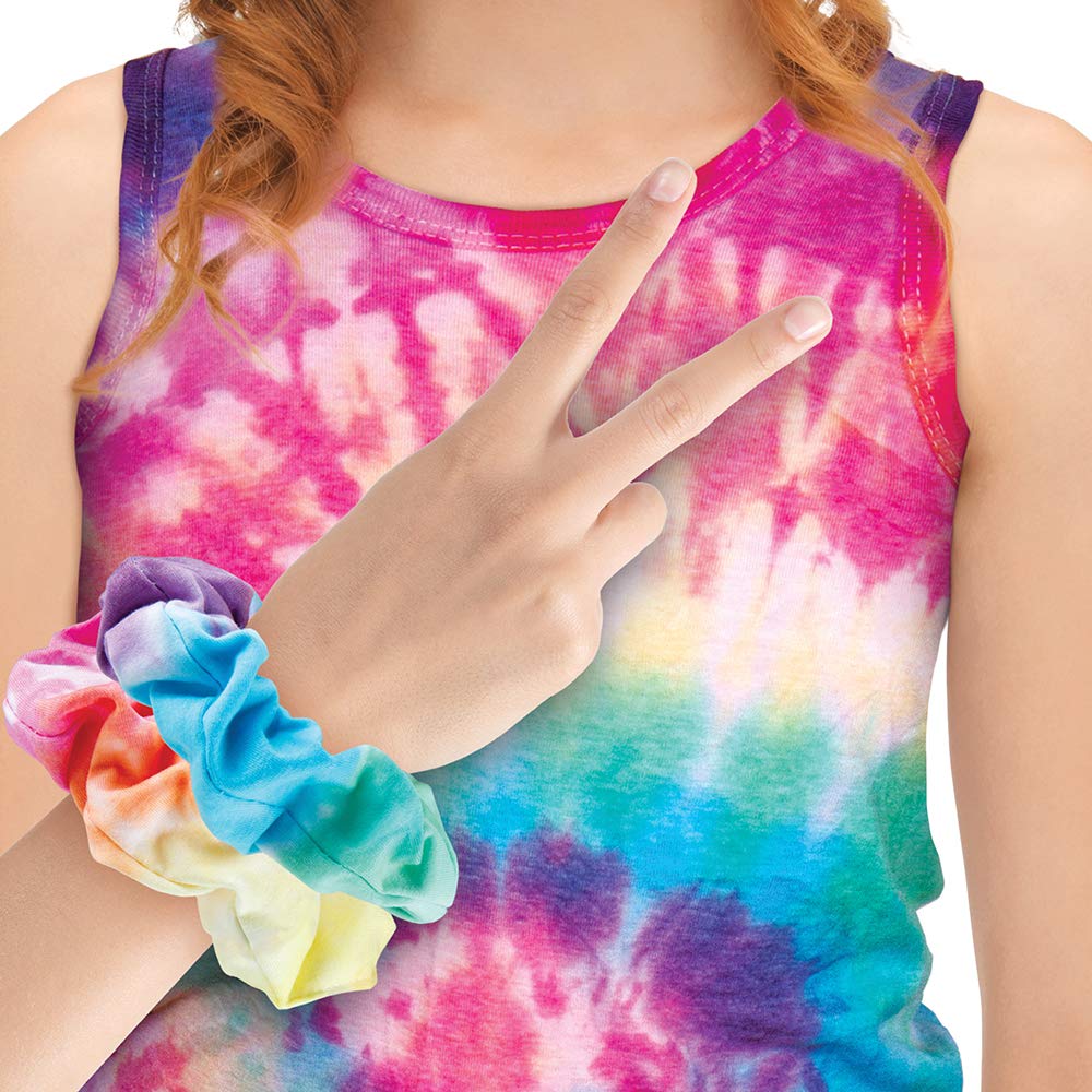 Fashion Angels Neon Tie Dye Fashion Design Super Set for Tweens and Kids to Create 6 Easy and Mess Free Projects, All-in-one Art Activities Set with 6 Tie Dye Colors to Create Tie Dye Socks, Tank Top, Hair Scrunchies, Shoelaces, Headband