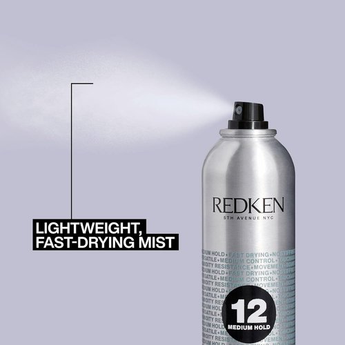 Redken Brushable Hairspray 12 - Flexible Medium Hold For All Hair Types | Frizz & Humidity Protection