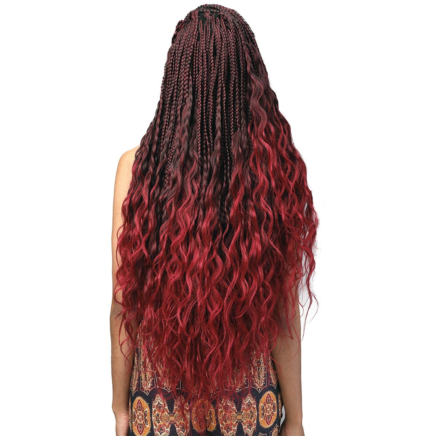 Multi Pack Deals Bobbi Boss Synthetic Hair Braids Pre-Feathered 3X King Tips Body Wave 28" (5-PACK, ICEBLU/PUR)