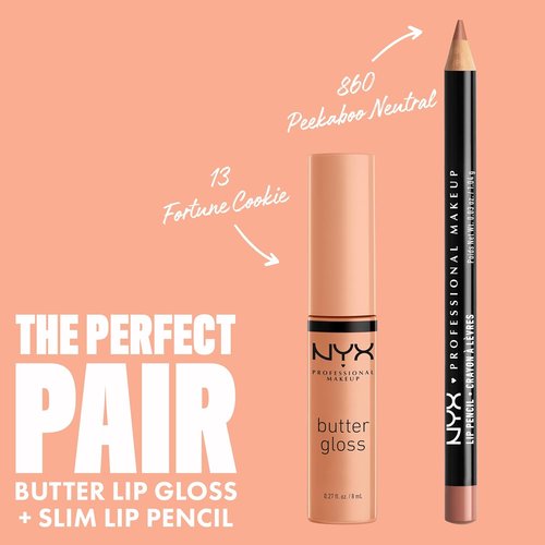 NYX Professional Makeup Butter Gloss - Non-Sticky Lip Gloss in Fortune Cookie (True Nude)