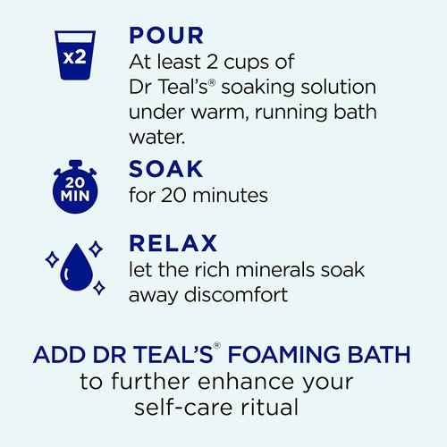 Dr Teal's Epsom Salt Magnesium Soak - Arnica Body Relief with Menthol & Essential Oils, 3 lbs