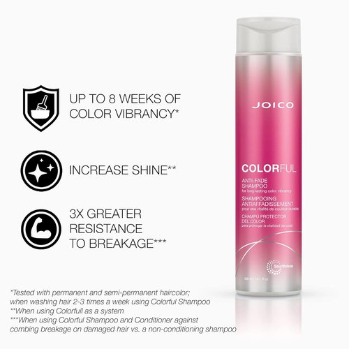 Joico Colorful Anti-Fade Shampoo & Conditioner Set - Preserve Vibrant Color | For Color-Treated Hair
