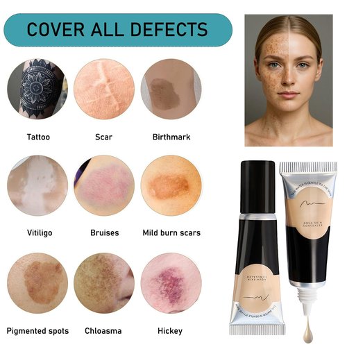 Regine Switzerland Tattoo Cover Up Makeup - Waterproof Concealer for Legs & Body | Long-Lasting Coverage (01)