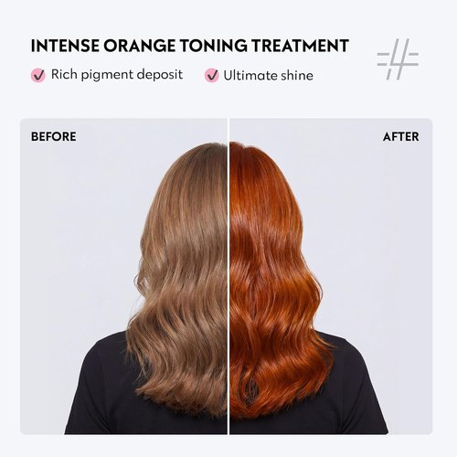 FOUR REASONS Color Mask | Intense Orange Hair Dye - Vegan Semi-Permanent Toning Treatment - 6.76 fl oz