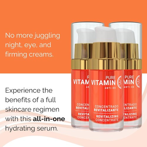 Noche Y Dia Vitamin C Serum - Anti-Aging Hydration for Mature Skin - Targets Sun Spots & Wrinkles - 30mL (1 fl oz)