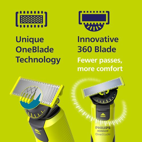 Philips Norelco OneBlade 360 - Hybrid Electric Beard Trimmer & Shaver with 5-in-1 Adjustable Comb, Model QP4530/90