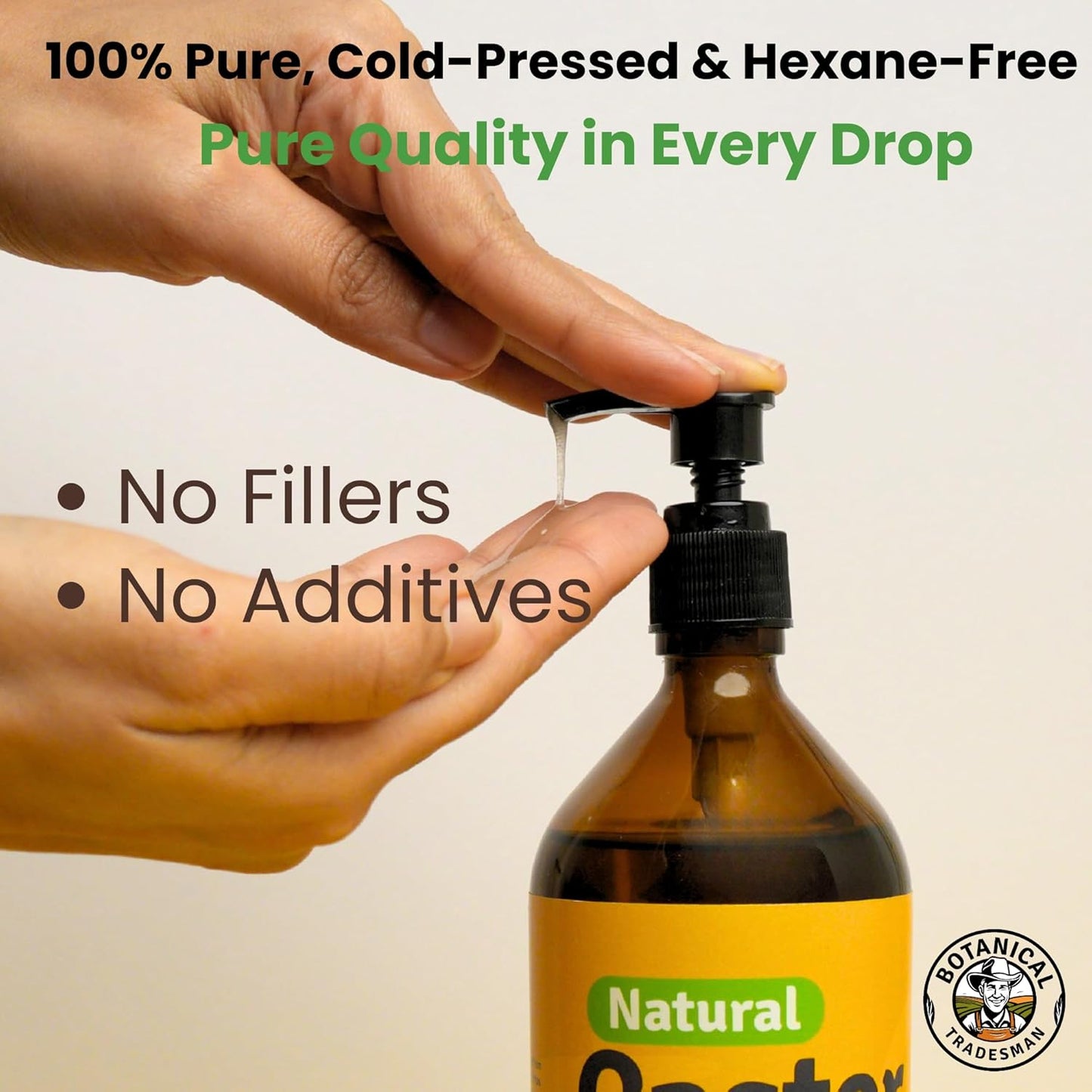 Skiennix Organic Castor Oil Kit - 100% Pure Cold Pressed, Hexane Free | 17oz Glass Bottle with 2 Reusable Cotton Flannel Wraps & Mascara Wand for Eyelashes, Eyebrows, Skin Care