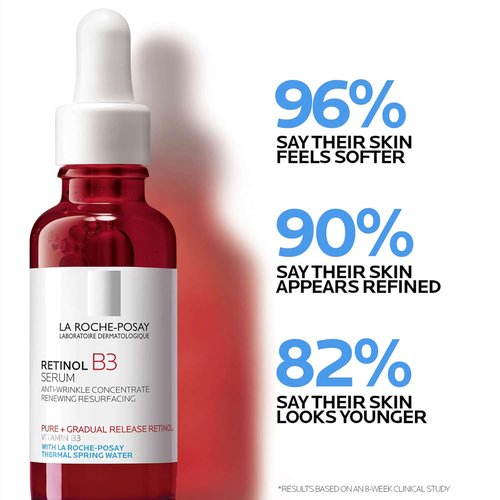 La Roche-Posay Pure Retinol Face Serum - Anti-Aging Formula with Vitamin B3 for Sensitive Skin | 1.0 Fl. Oz