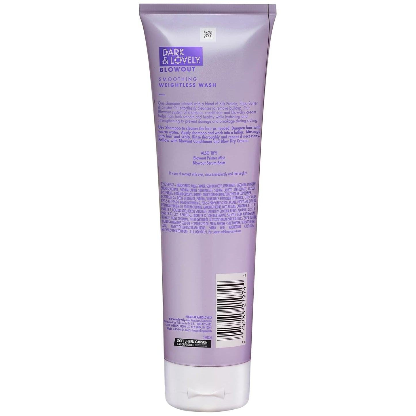 SoftSheen-Carson Dark and Lovely Hydrating Sulfate-Free Shampoo - Castor Oil for Curly Hair, 8.5 fl oz