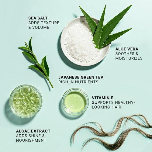 Beauty by Earth Sea Salt Spray - Aloe-Enhanced Beach Waves without Dryness, Texture & Volume Spray for All Hair Types, USA Made with Organic Ingredients, Ocean Waves Scent 6oz