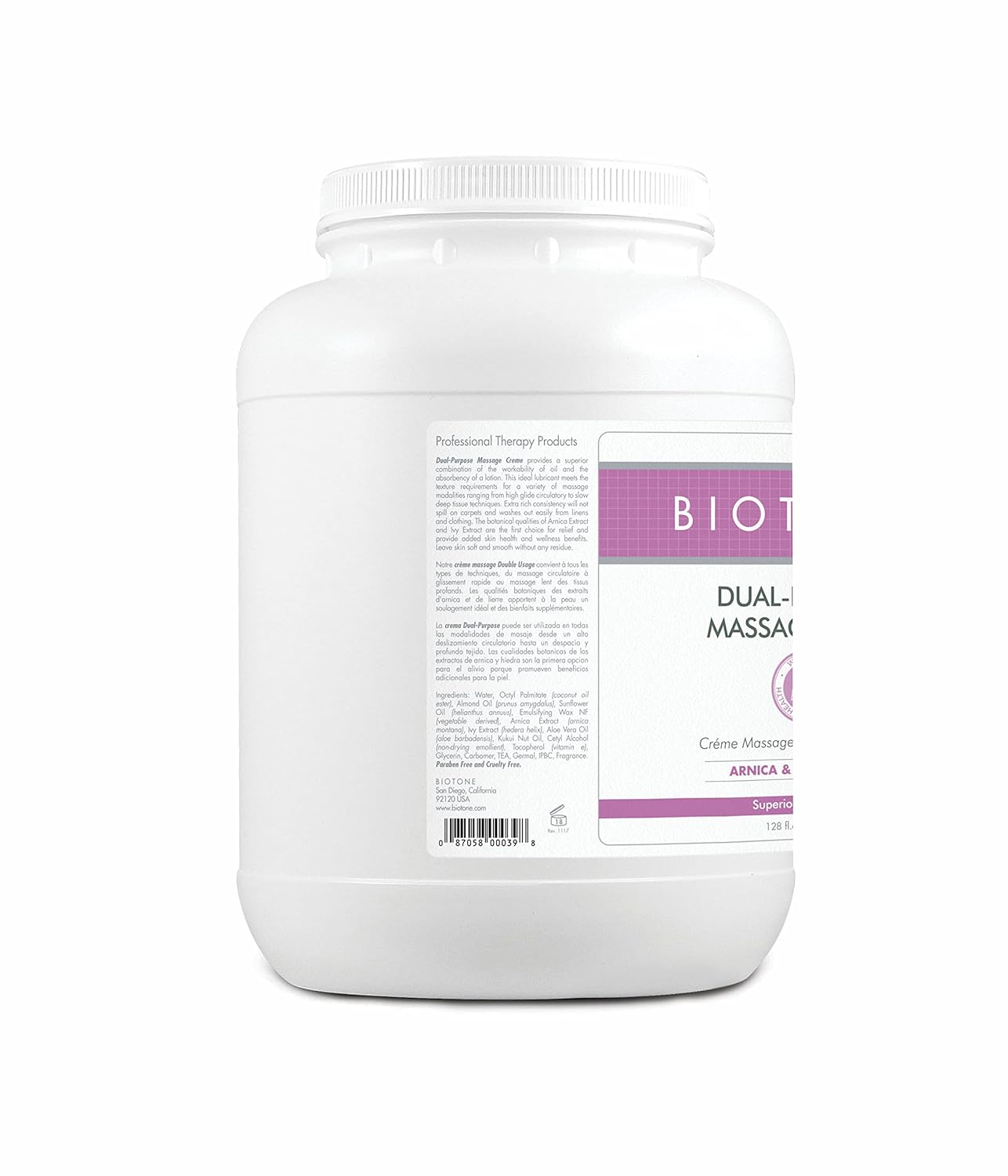BIOTONE Dual-Purpose Massage Crème - Arnica & Ivy Extracts for Effortless Glide | Luxurious Feel