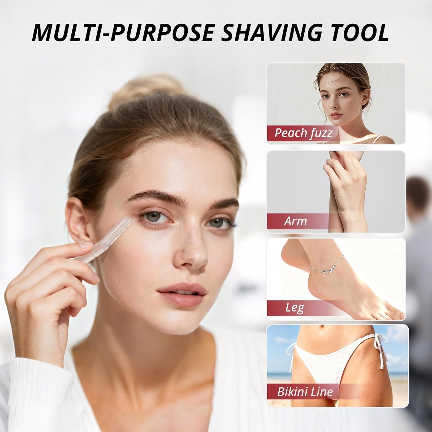 Skiennix Dermaplane Razor Set - 10PCS Eyebrow Razors for Smooth Skin & Gentle Exfoliation | Includes Storage Case