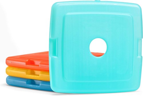 Fit & Fresh Cool Coolers - 4 Pack Slim Ice Packs | Quick Freeze, Space-Saving Design for Lunch Boxes