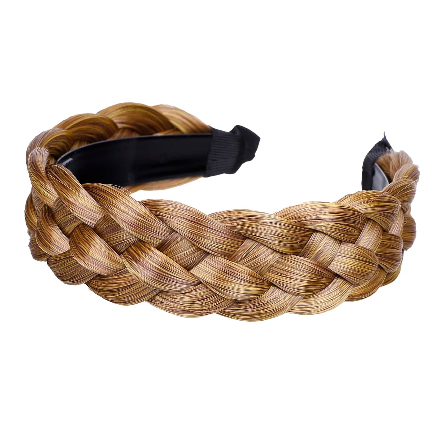 vowyore Braided Hair Hoop Synthetic 5 Strands Plaited Headband