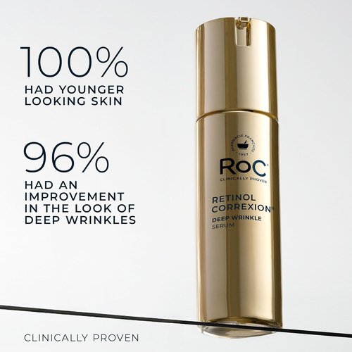 RoC Retinol Correxion Face Serum - Anti-Aging Treatment for Fine Lines & Dark Spots, 1 Oz