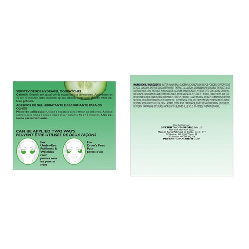 Peter Thomas Roth | Cucumber De-Tox® Eye Patches | Hydrating Gel Mask for Puffiness & Dark Circles