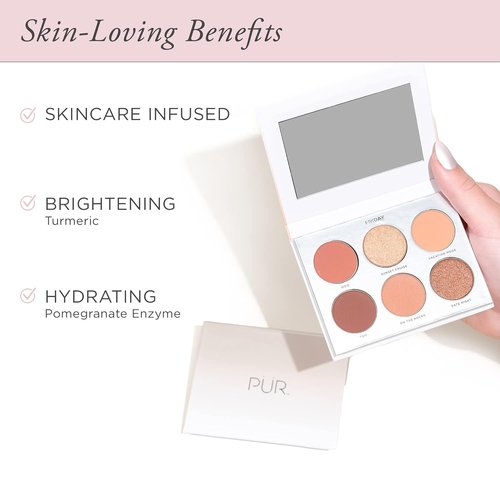 PÜR MINERALS On Point Eyeshadow Palette - Matte, Shimmer & Metallic Shades | Skincare-Infused Formula