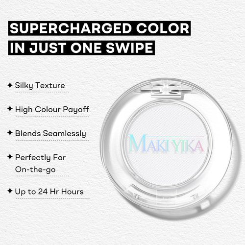 MAKI YIKA White Matte Eye Shadow Palette - Pigmented Waterproof Formula for Long-Lasting Color