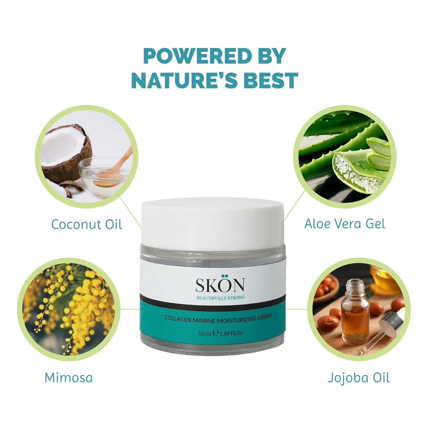 Skön Marine Collagen Cream - Anti-Aging Face Moisturizer for Women | Hydrating Day & Night Cream 50ml