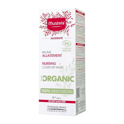 Mustela Maternity Nursing Comfort Balm - Organic Nipple Cream with Olive Oil - Safe for Pregnancy & Vegan - 1.01 fl. oz.