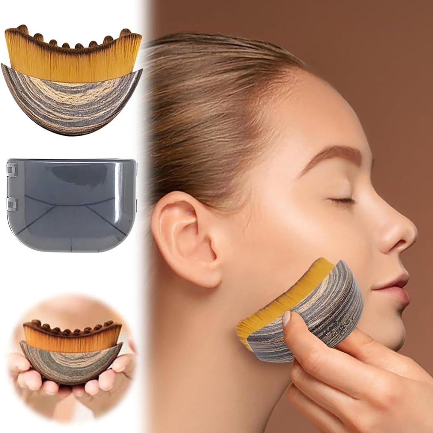 Skiennix Lymphatic Contour Face Brush - Ergonomic Design for Precise Skin Fit | Face Lifting Tool (1PC)