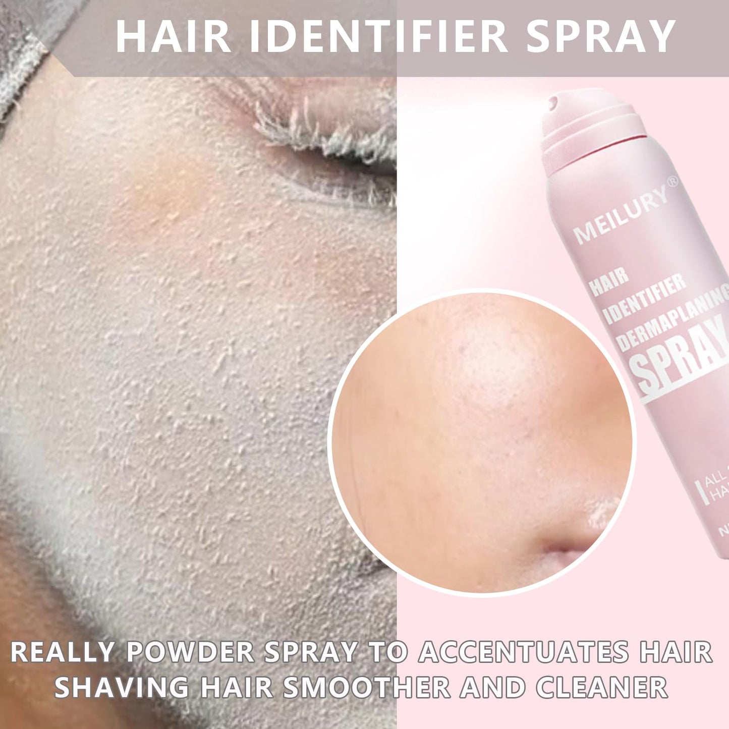 Hair Identifier Spray for Face Shaving, Skin Face Hair Identifying Spray With Razors, Hair identifier Set for Women Face Dermaplaning
