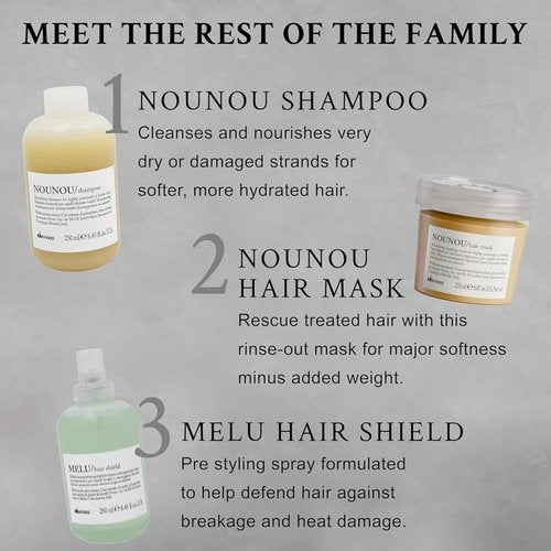 Davines NOUNOU Shampoo - Hydrating Gentle Cleanser for Chemically Treated Hair | Travel Size 2.54 Fl Oz