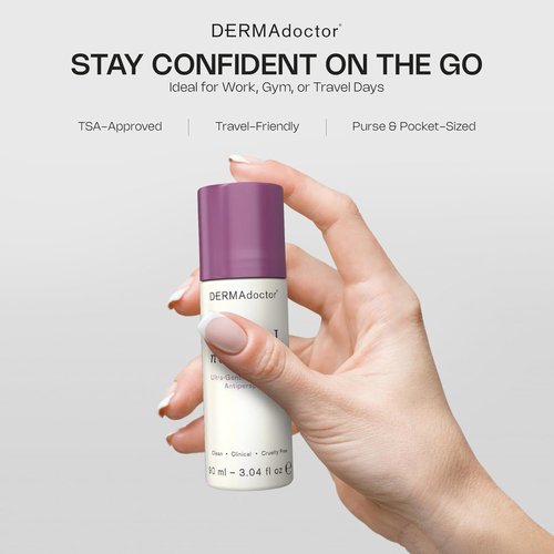 DERMAdoctor Antiperspirant - Ultra-Gentle Clinical Strength Deodorant for Sensitive Skin | Unscented Roll-On - 3.04 oz