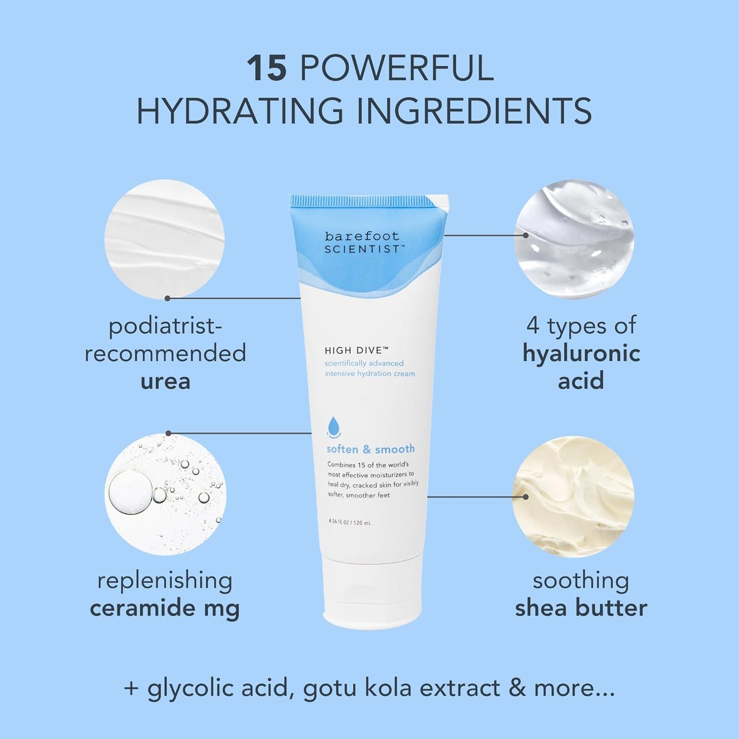 Barefoot Scientist High Dive Foot Therapy Cream - Intensive Hydration for Dry Feet & Cracked Heels