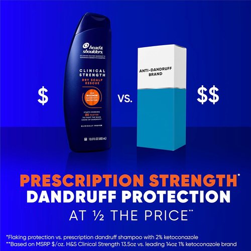 Head & Shoulders Anti-Dandruff Shampoo - Clinical Strength Dry Scalp Rescue Twin Pack | 13.5 fl oz Each