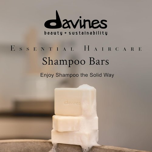 Davines LOVE Smoothing Shampoo Bar - Compact Solid for Wavy & Frizzy Hair | Softness & Shine with Olive Extract, 3.53 oz