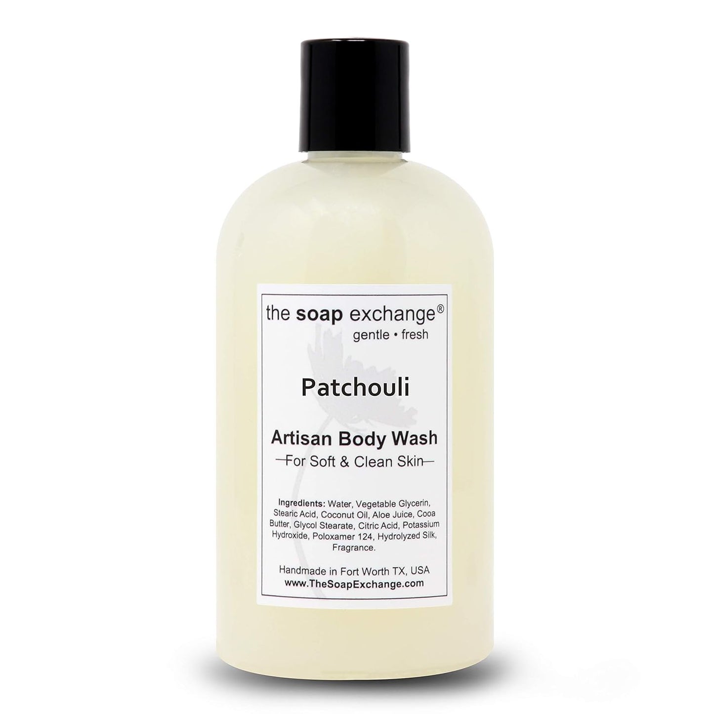 Soap Exchange Body Wash - Handcrafted Patchouli Scent - 12 fl oz Natural Artisan Liquid Soap for All Skin Types