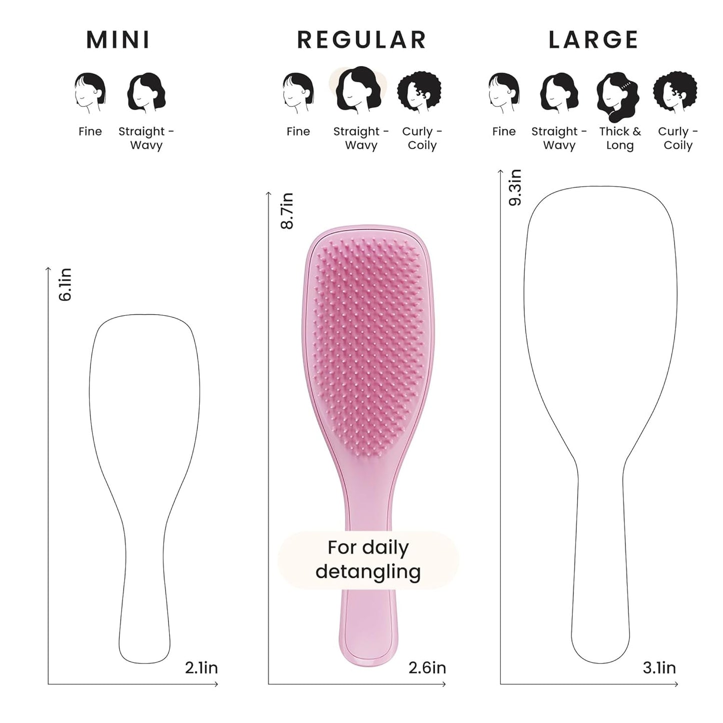 Tangle Teezer Ultimate Detangler Brush - Eliminate Knots & Reduce Breakage for Wet & Dry Hair | Rosebud Color