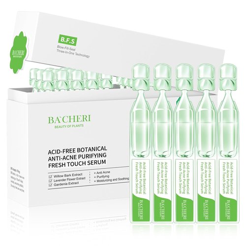 Regine Switzerland Gentle Botanical Acne Treatment - Acid-Free Spot Serum with Niacinamide & Witch Hazel for Sensitive, Oily Skin | 1.2 ml × 30 Ampoules