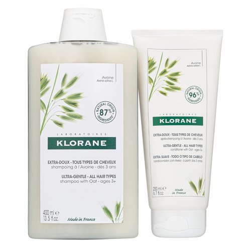 Klorane Ultra-Gentle Shampoo with Oat Milk - Sulfate-Free & Hypoallergenic - Vegan Formula for All Ages - 13.5 fl. oz.