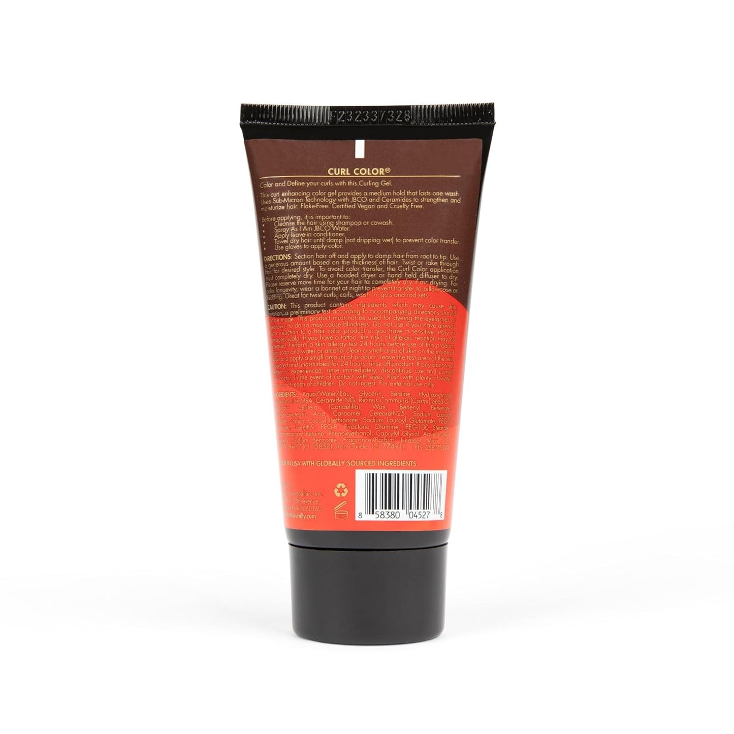 As I Am Curl Color - Hot Red Temporary Curling Gel - 3 oz Medium Hold - Vegan & Cruelty-Free