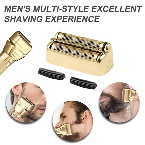 FXONE Shaver Replacement Foil & Cutter - Hypoallergenic Extra-Close Head for BaBylissPRO FXONE | Gold, 2 Packs