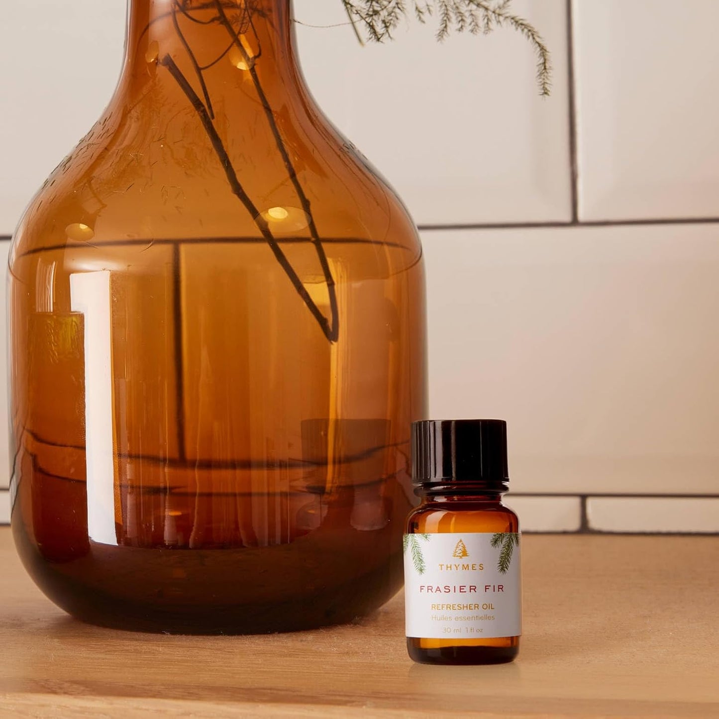 Thymes Frasier Fir Aromatherapy Oil - Long-Lasting Fragrant Refresher (1 Fl Oz)