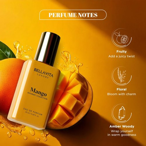 Bellavita Luxury Unisex Gourmet Perfume Gift Set with Vanilla, Mango, and Pistachio | 60ml | Perfume for Men and Women | Nutty Pistachio, Mango, and Vanilla Notes | Long Lasting Unisex Fragrance