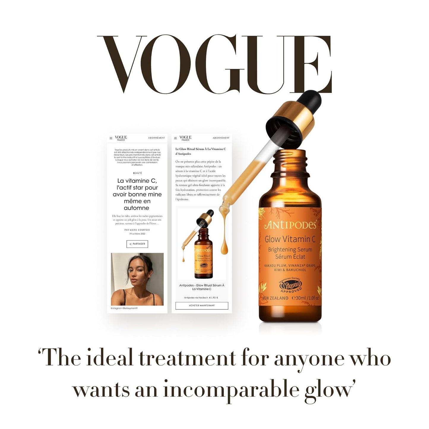 ANTIPODES Glow Ritual Vitamin C Serum - Brightening & Hydrating Formula | 30 ML