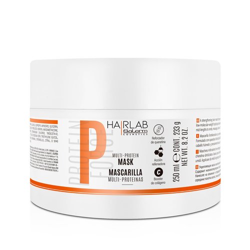 SALERM - Damaged Hair Mask - Multi-Proteins Hair Lab - 250 ml - Helps Replenish Natural Keratin - Adds Volume and Strength - Paraben-Free