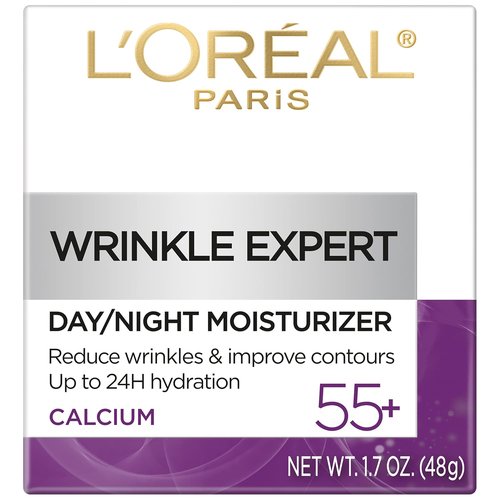 L'Oreal Paris Wrinkle Expert 55+ Anti-Aging Face Moisturizer - Non-Greasy & Sensitive Skin Formula | 1.7 fl. oz