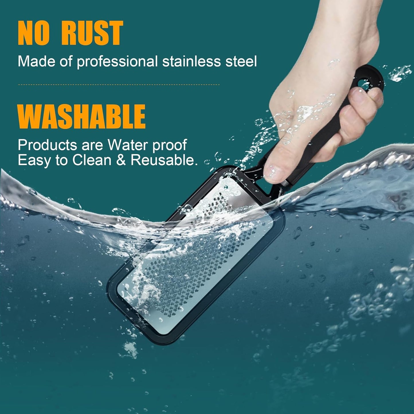 Skiennix Foot Rasp - Stainless Steel Pedicure Callus Remover | 2 Pcs for Professional Foot Care