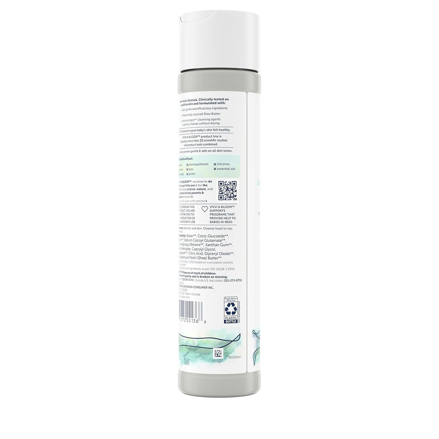 Vivvi & Bloom 2-in-1 Baby Wash & Shampoo - Gentle Cleansing Gel for Sensitive Skin, 10 fl. oz.